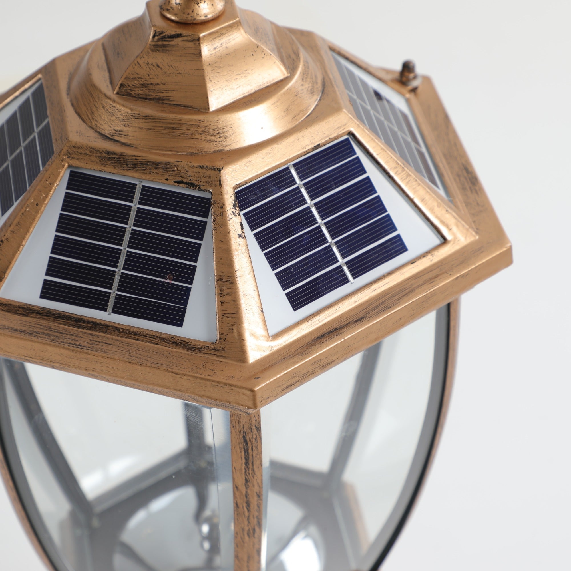 Solar Post Cap Light, Antique Gold