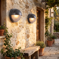 Ashby Frosted Globe Sconce, Frosted Glass E26 Wall Light for Covered Porch, Hallway & Workshop