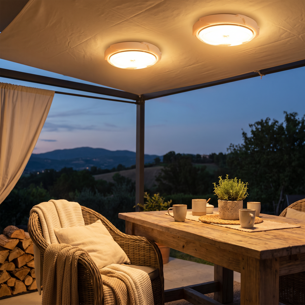 Solstice White Solar Ceiling Light