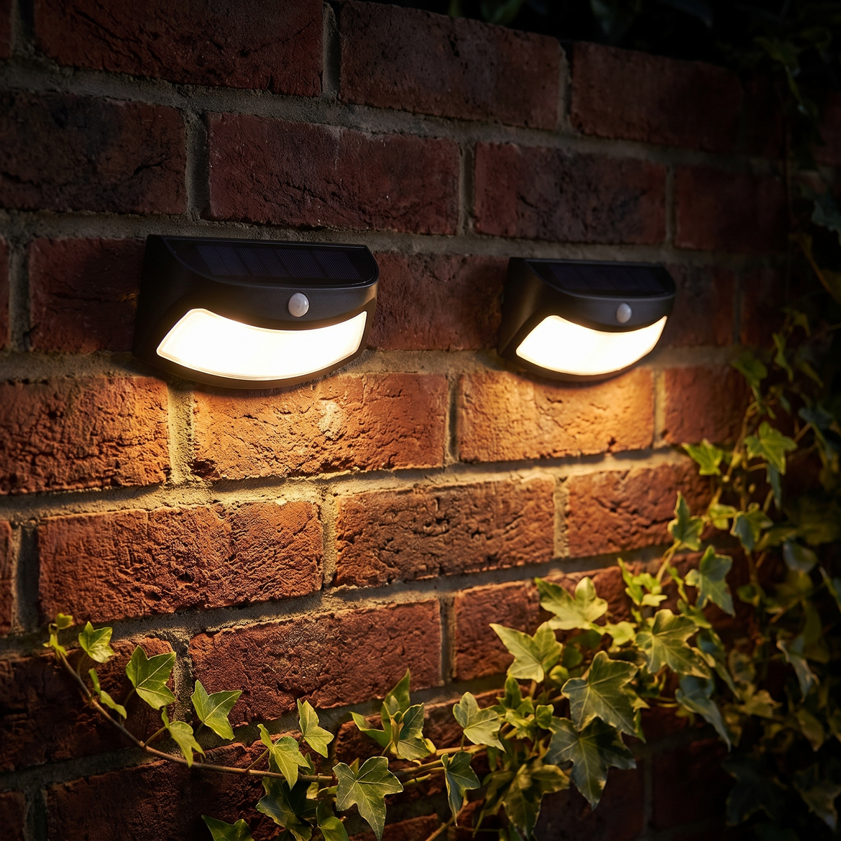 Alder Solar Motion Wall Light, Black or Rose Gold IP65 Waterproof Solar Motion Sensor Light for Gate, Shed & Garage