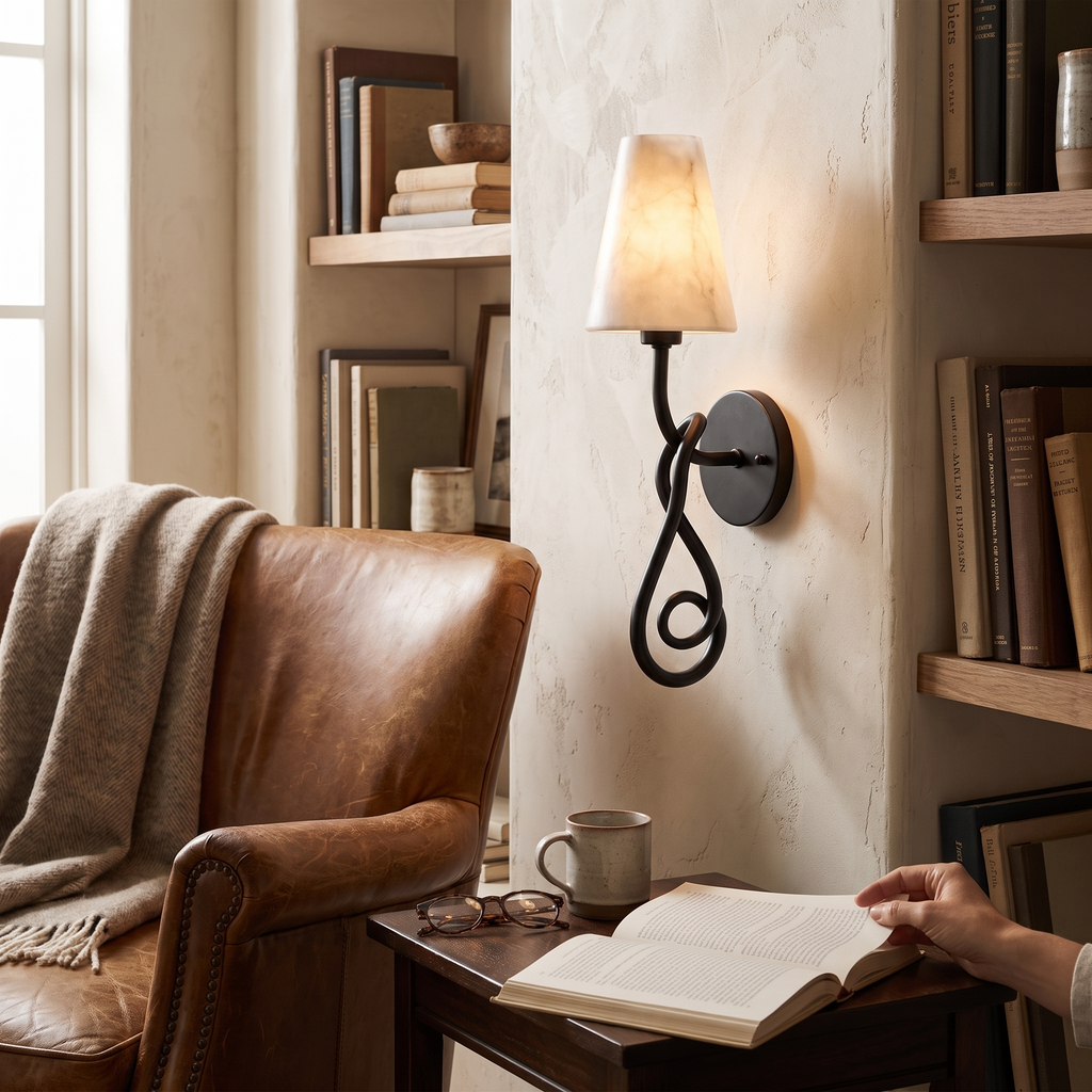 Tangle Alabaster Knot Sconce