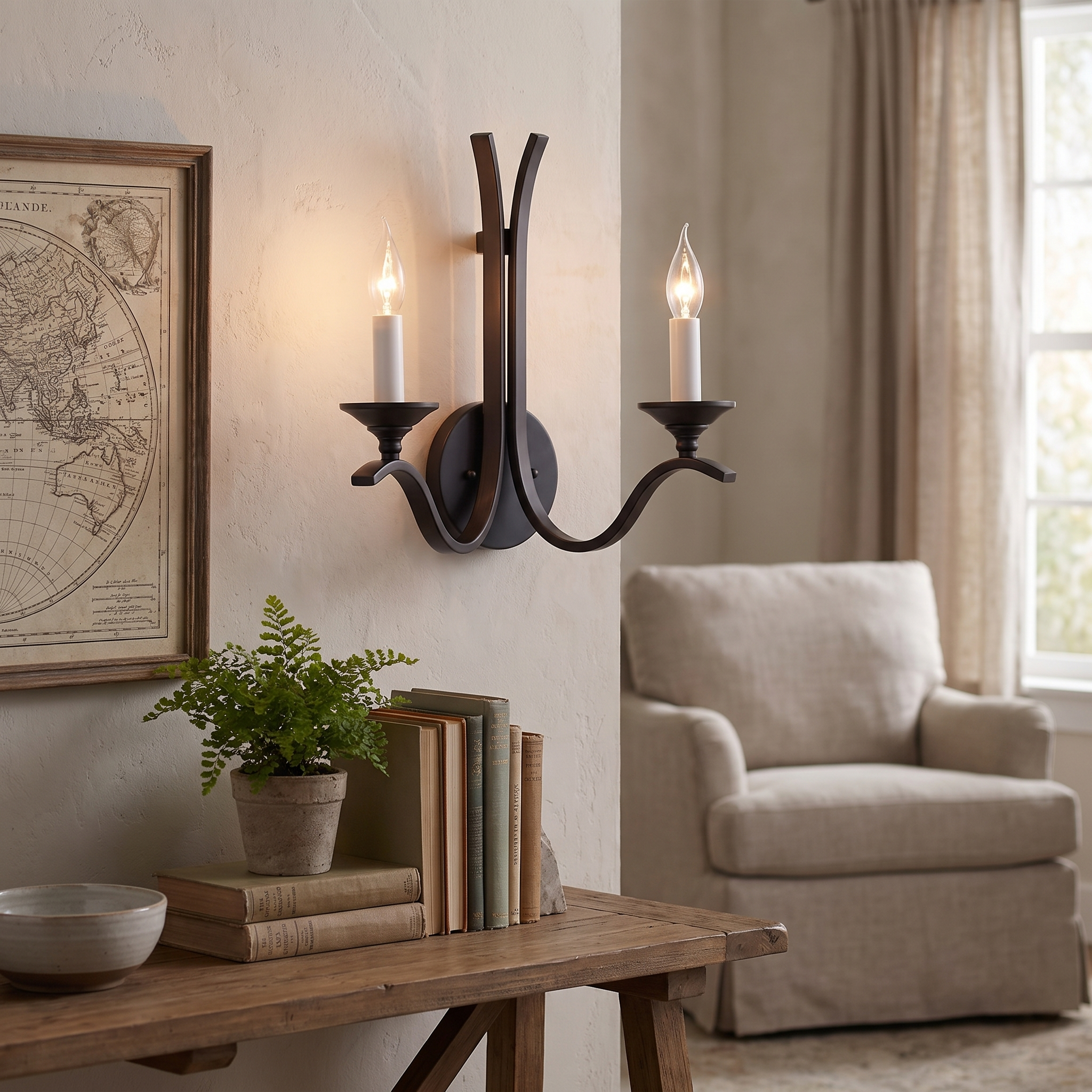 Winslow Wave Arm Wall Sconce