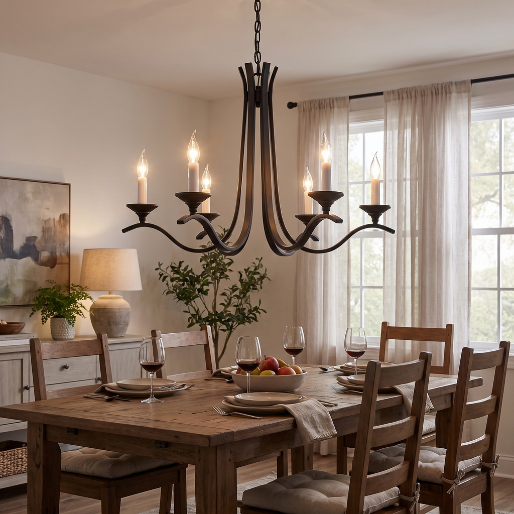Winslow Wave Arm Chandelier