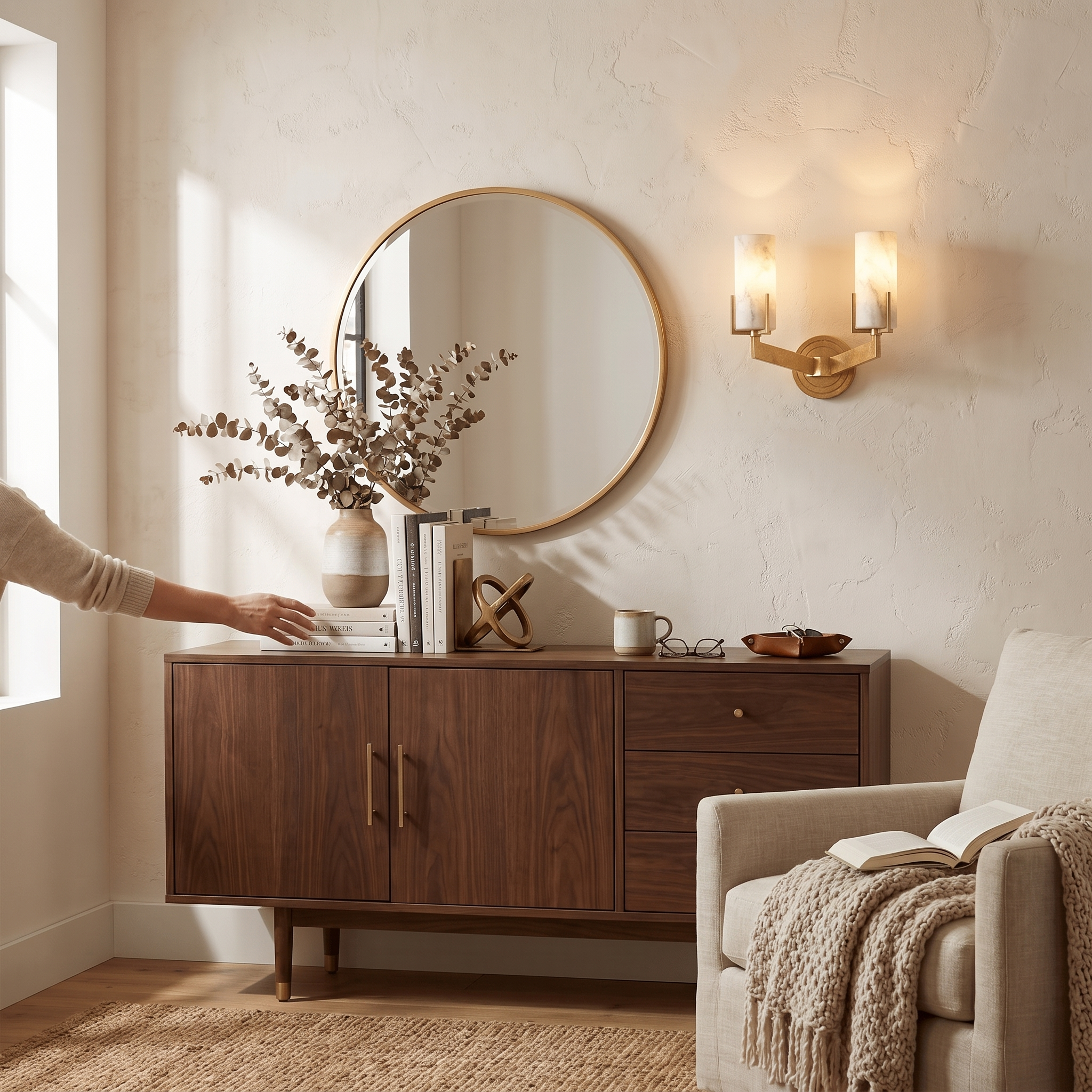 Ansel Alabaster Wall Sconce