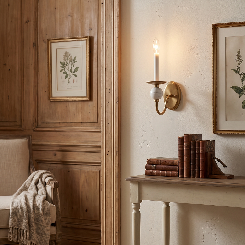 Meander Brass Sconce