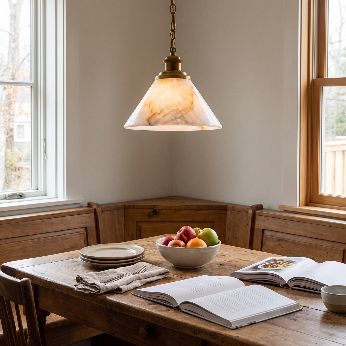 Camden Alabaster Cone Pendant Lamp