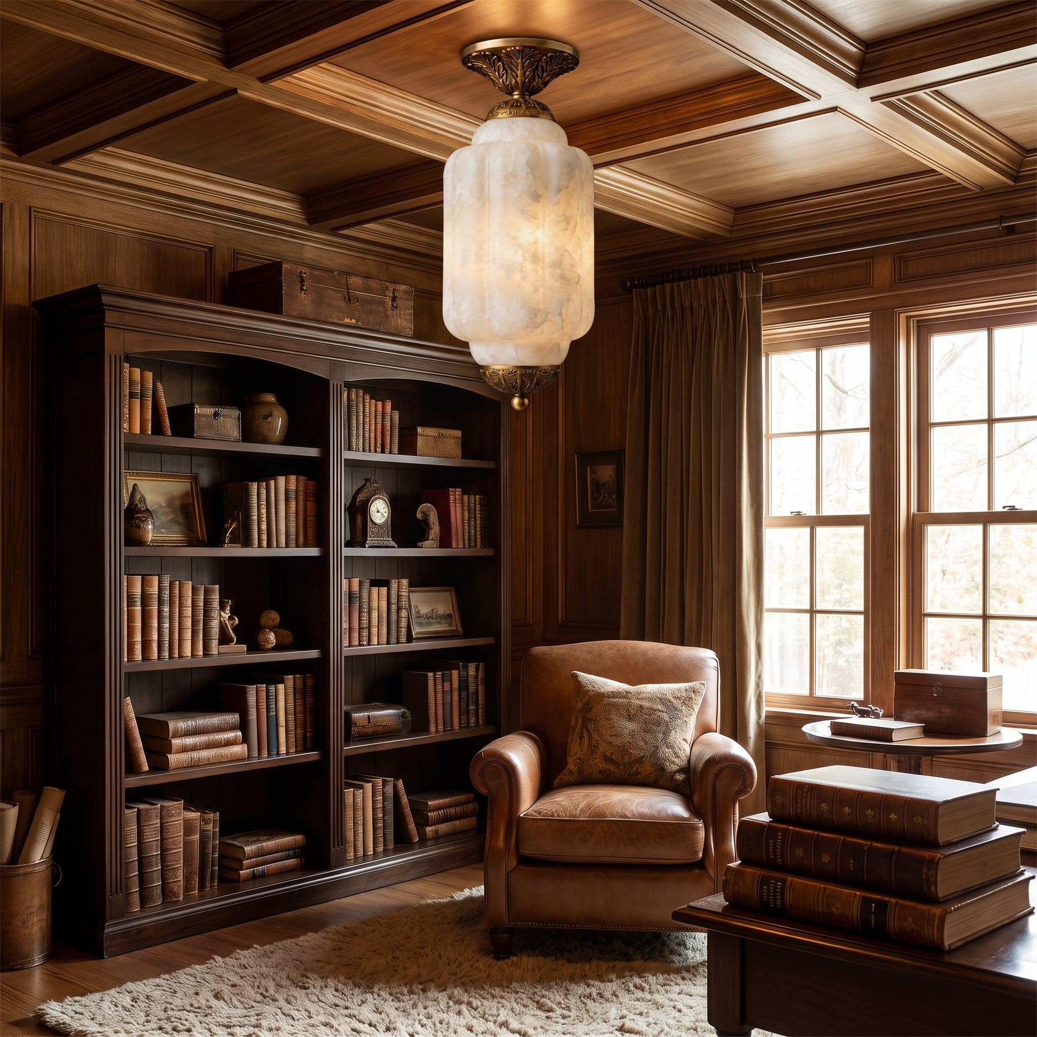 Windsor Alabaster Flush Mount Light