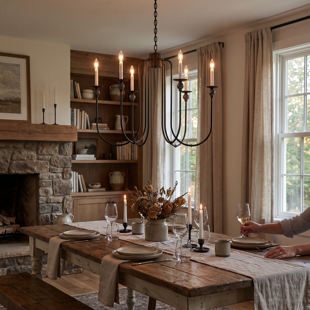 Laurel Trailing Brass Chandelier