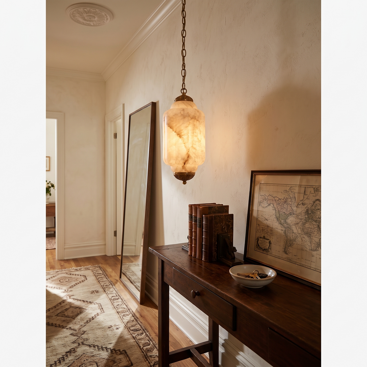 Windsor Alabaster Lantern Pendant Lamp