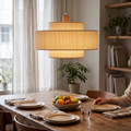 Tiered Linen Pendant Lamp