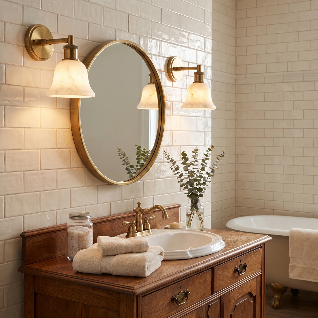 Fenwick Alabaster Vanity Sconce