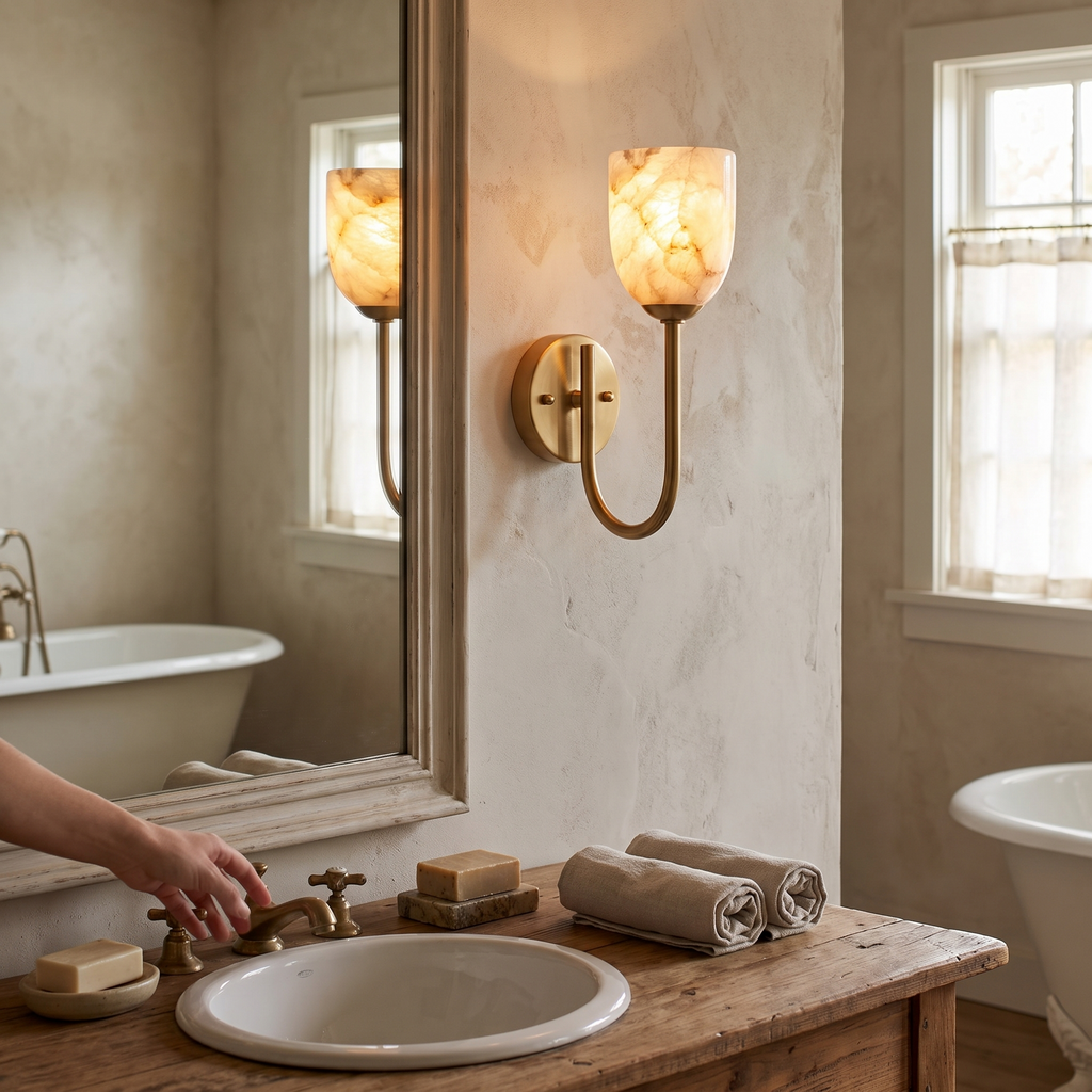 Lowell Alabaster Wall Sconce