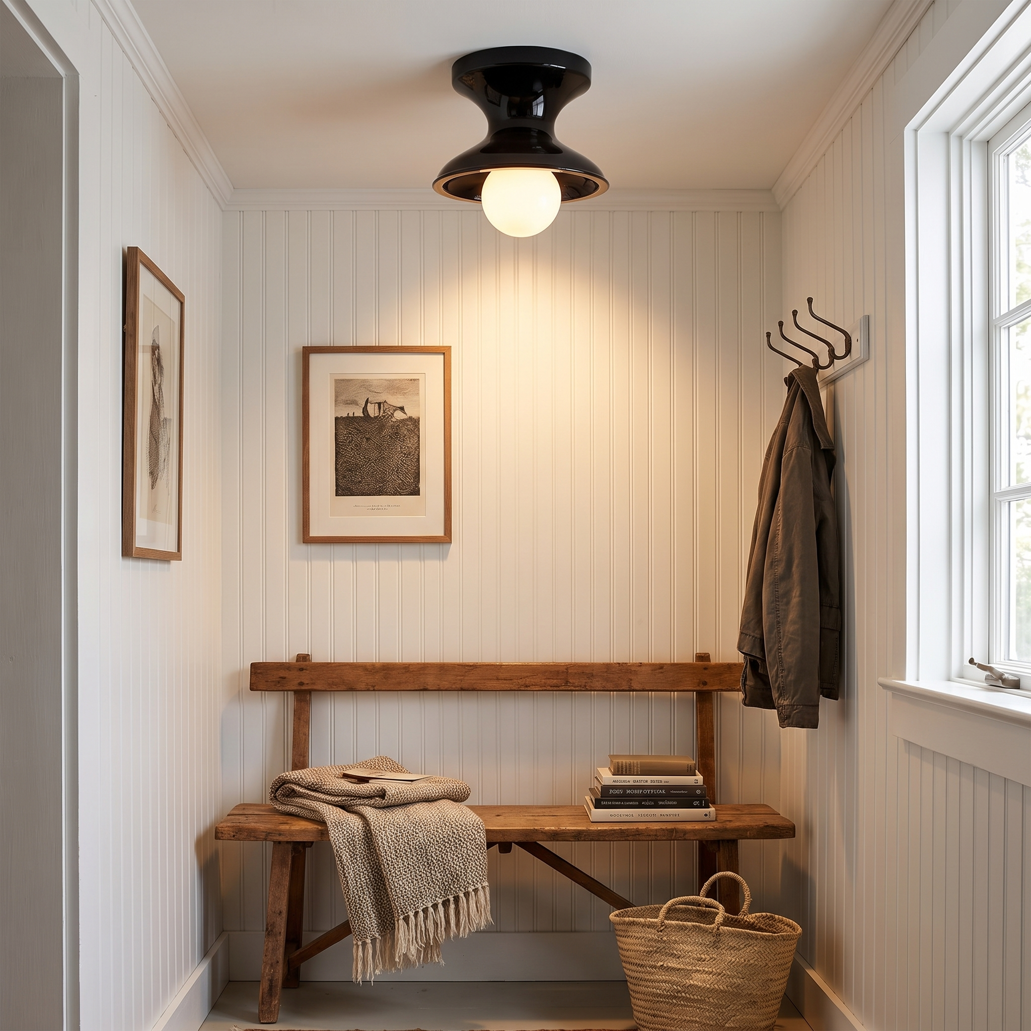 Bobbin Resin Flush Mount Light